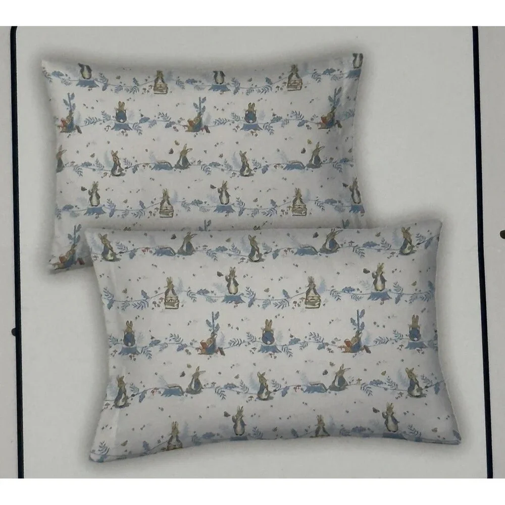 The World Of Peter Rabbit Beatrix Potter Set of 2 Yellow Standard Pillowcases